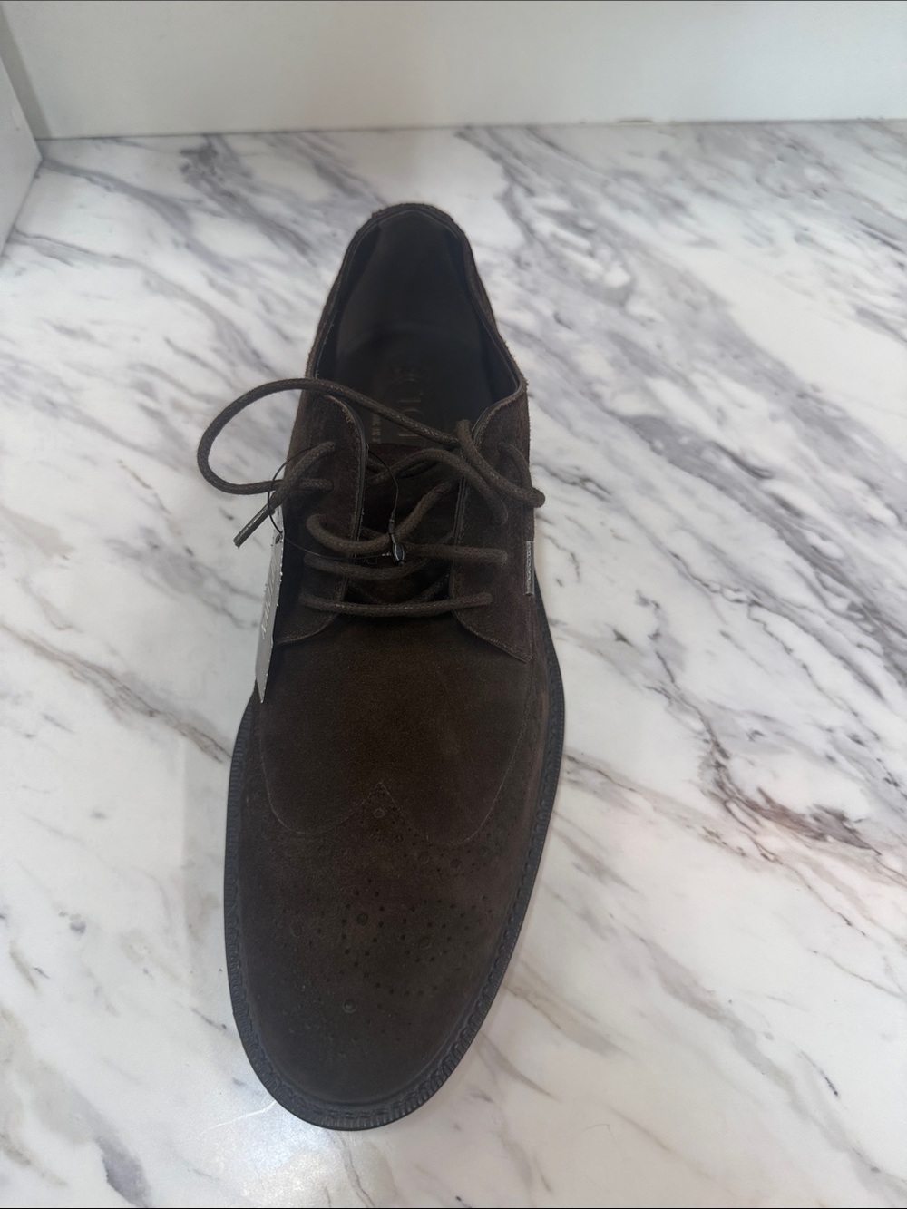 Tod's Dark Brown Suede Wingtip Derby